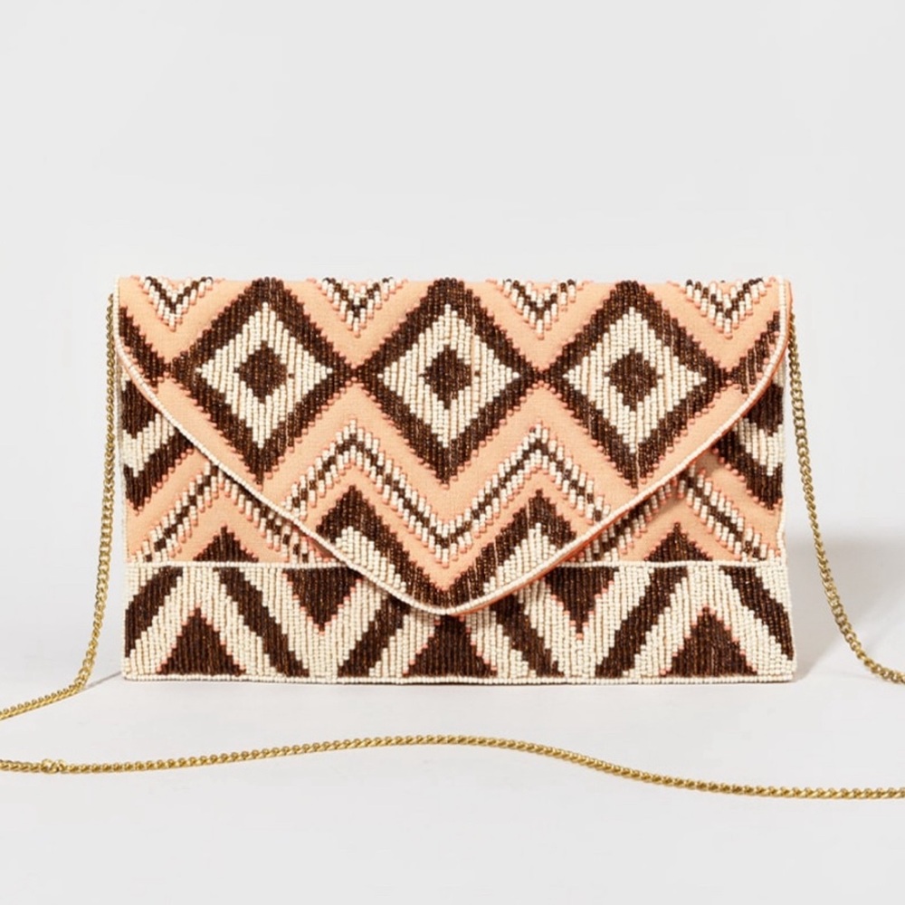 New Francesca’s Jane Beaded Tribal Clutch - Picture 3 of 8